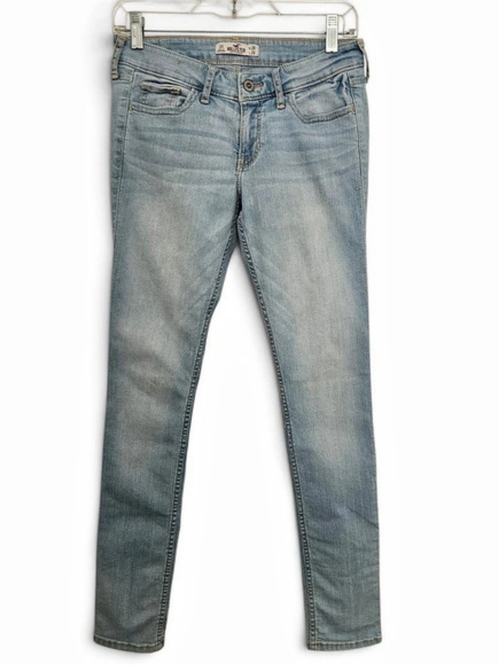 Hollister Skinny Jeans Womens 3S W26 Light Wash Denim Low Rise Y2K 90s Casual
